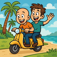 Two of us went hunting for monkeys