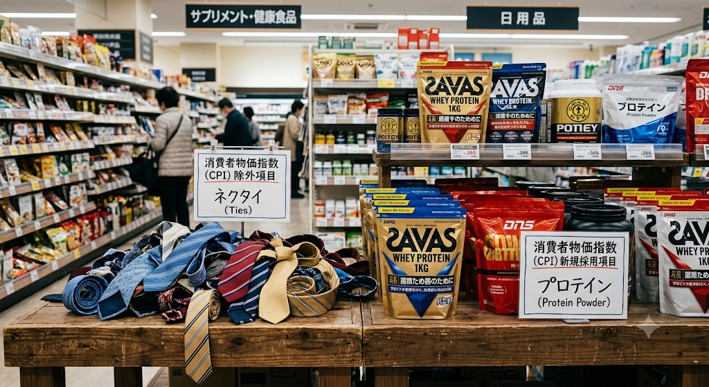 Sign of times – ties and protein powder